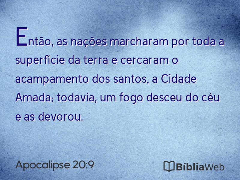Apocalipse 20:9 em imagem para compartilhar