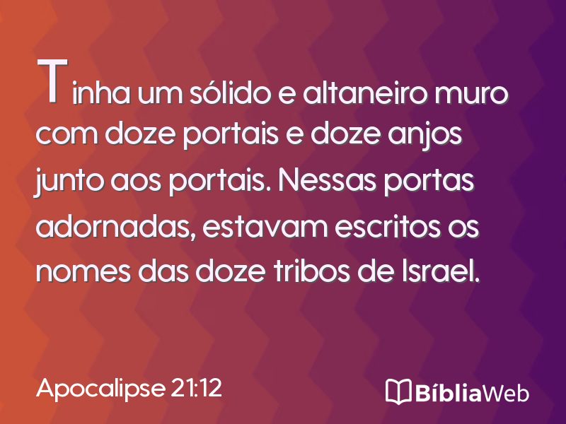 Apocalipse 21:12 em imagem para compartilhar