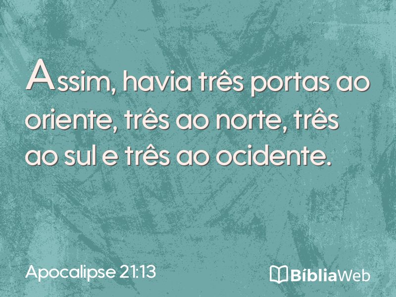 Apocalipse 21:13 em imagem para compartilhar