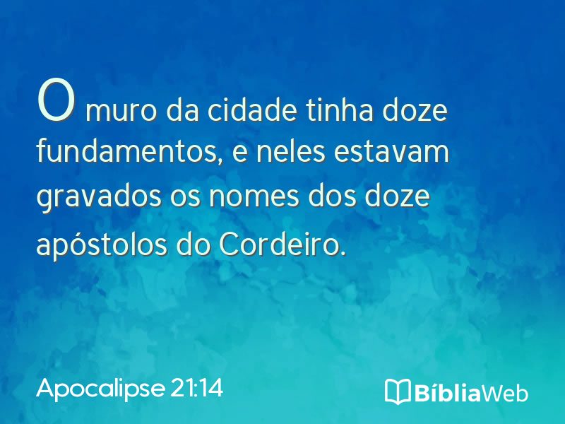 Apocalipse 21:14 em imagem para compartilhar
