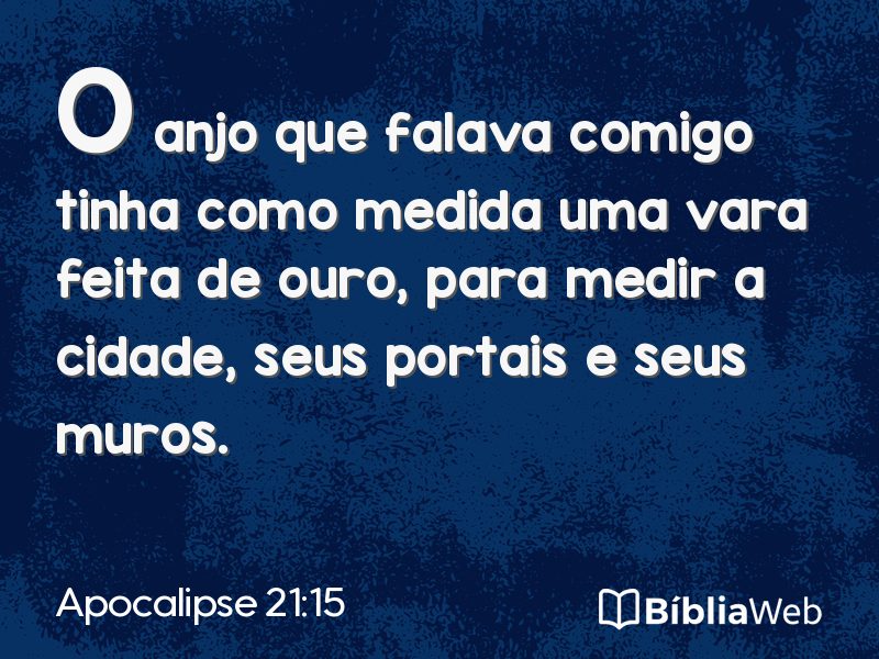 Apocalipse 21:15 em imagem para compartilhar