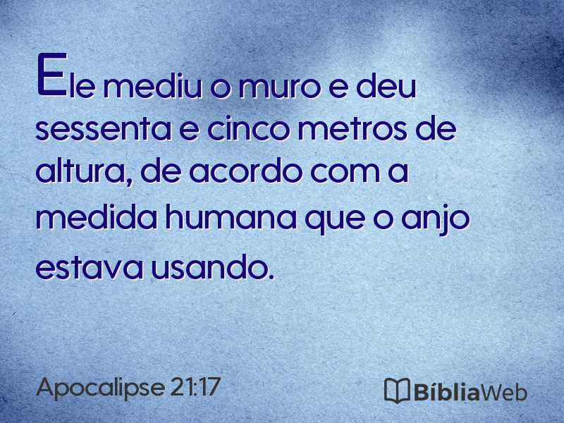 Apocalipse 21:17 em imagem para compartilhar