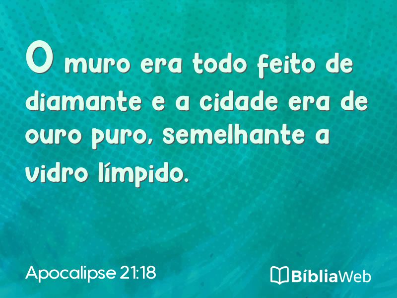 Apocalipse 21:18 em imagem para compartilhar