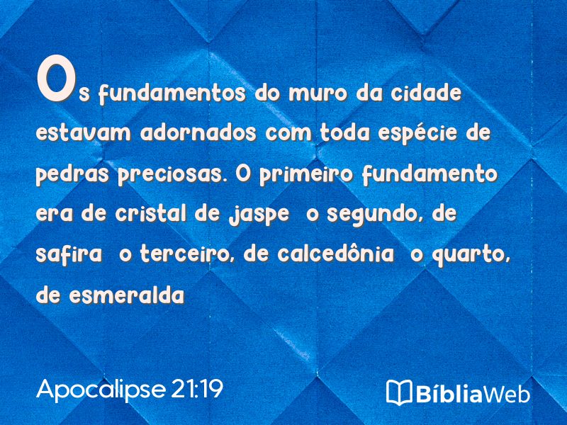 Apocalipse 21:19 em imagem para compartilhar