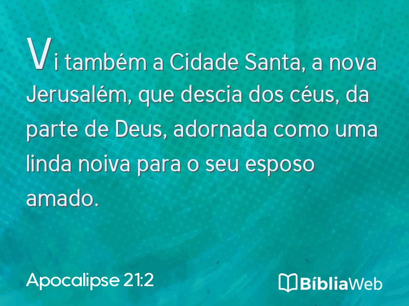 Apocalipse 21:2 em imagem para compartilhar