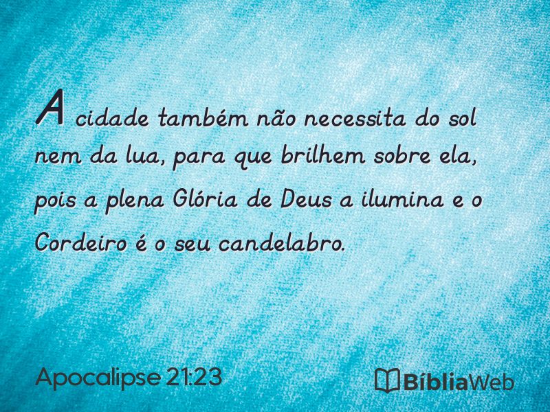 Apocalipse 21:23 em imagem para compartilhar