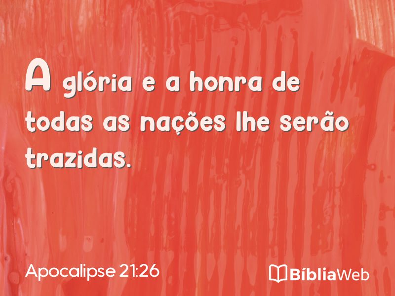 Apocalipse 21:26 em imagem para compartilhar