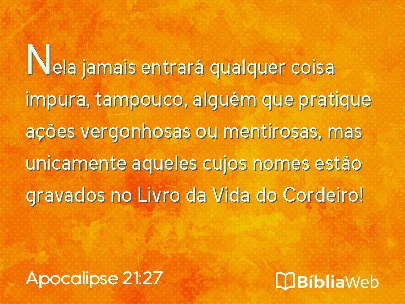 Apocalipse 21:27 em imagem para compartilhar