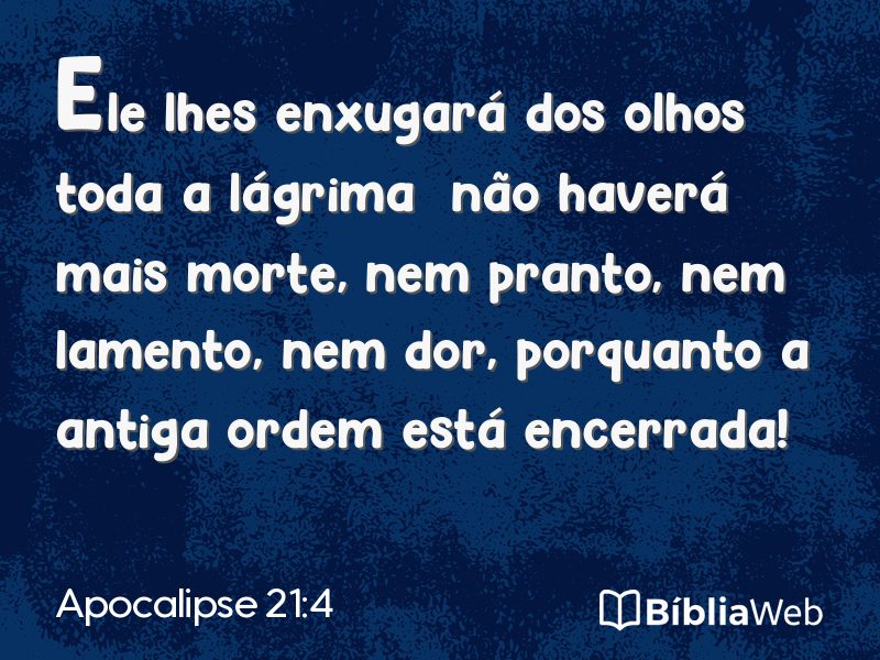 Apocalipse 21:4 em imagem para compartilhar