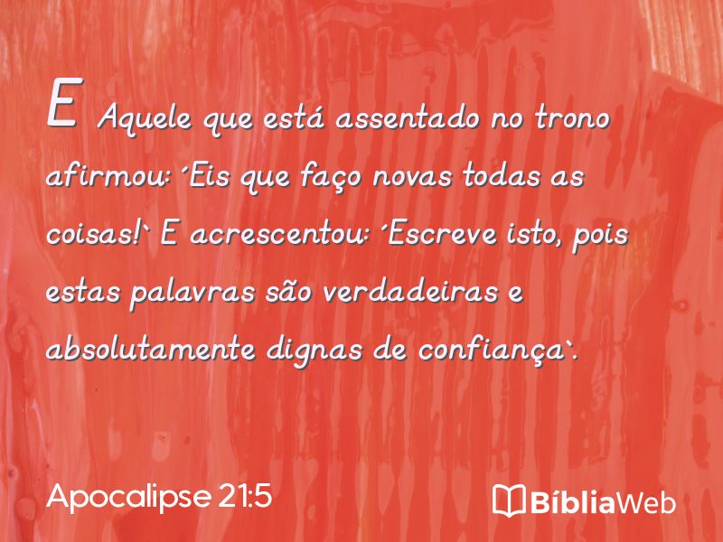 Apocalipse 21:5 em imagem para compartilhar