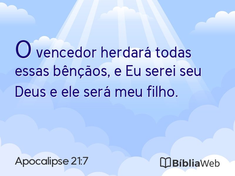 Apocalipse 21:7 em imagem para compartilhar