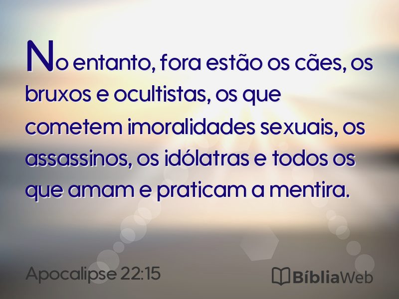 Apocalipse 22:15 em imagem para compartilhar