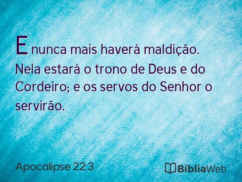Apocalipse 22:3 em imagem para compartilhar