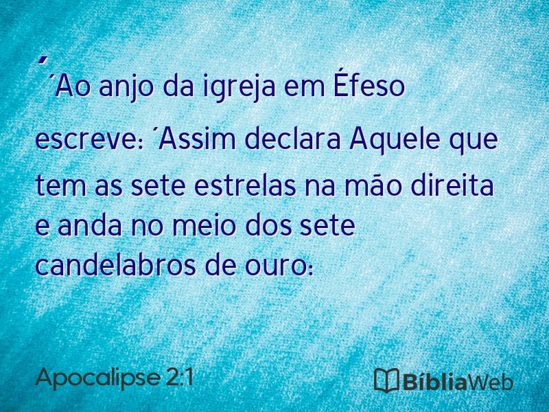 Apocalipse 2:1 em imagem para compartilhar