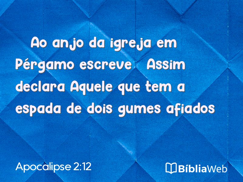 Apocalipse 2:12 em imagem para compartilhar