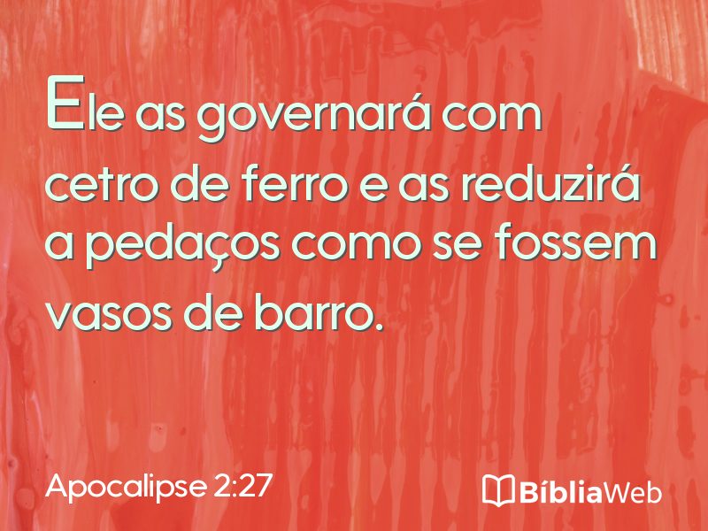 Apocalipse 2:27 em imagem para compartilhar