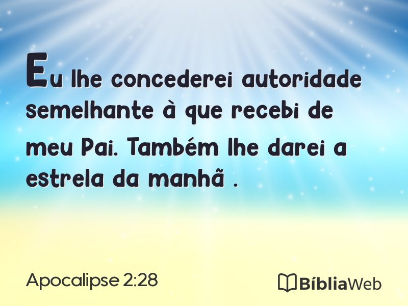 Apocalipse 2:28 em imagem para compartilhar