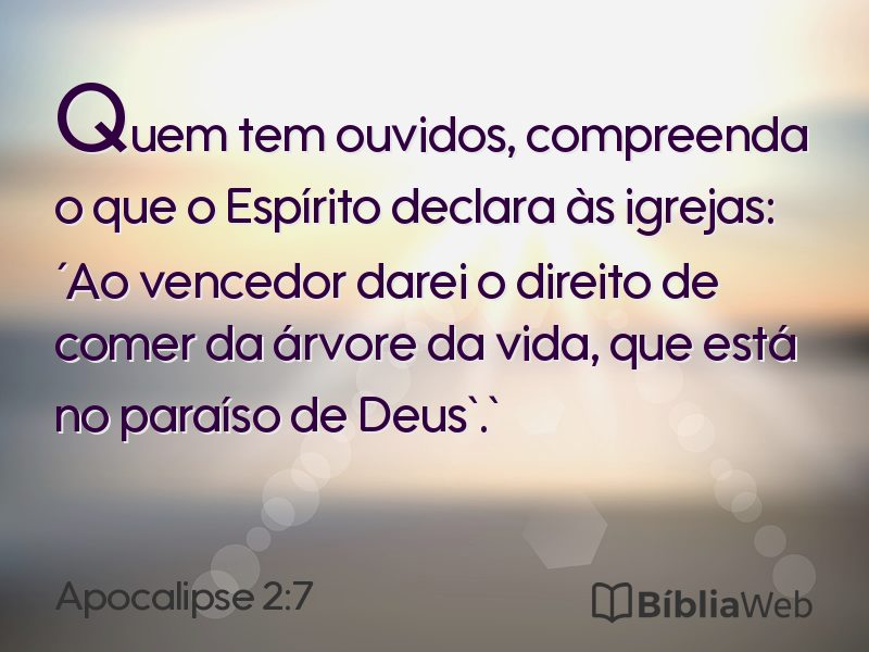 Apocalipse 2:7 em imagem para compartilhar