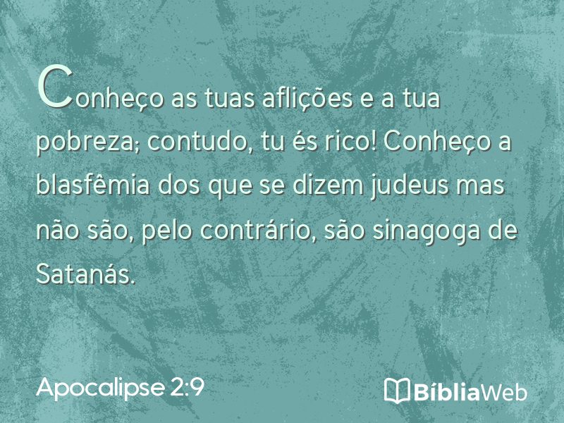 Apocalipse 2:9 em imagem para compartilhar