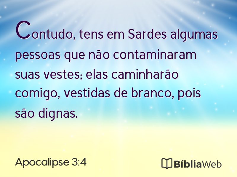 Apocalipse 3:4 em imagem para compartilhar