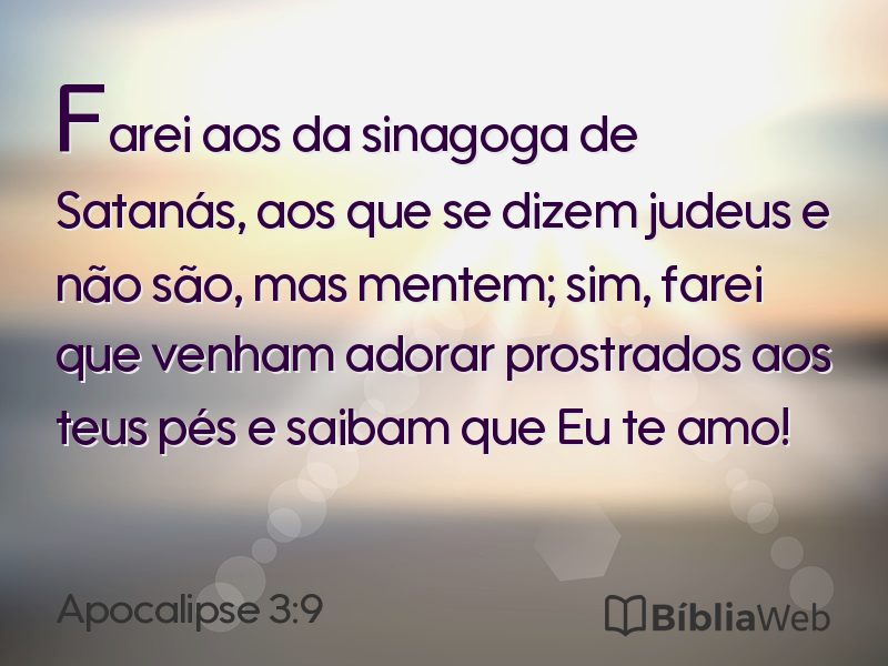 Apocalipse 3:9 em imagem para compartilhar