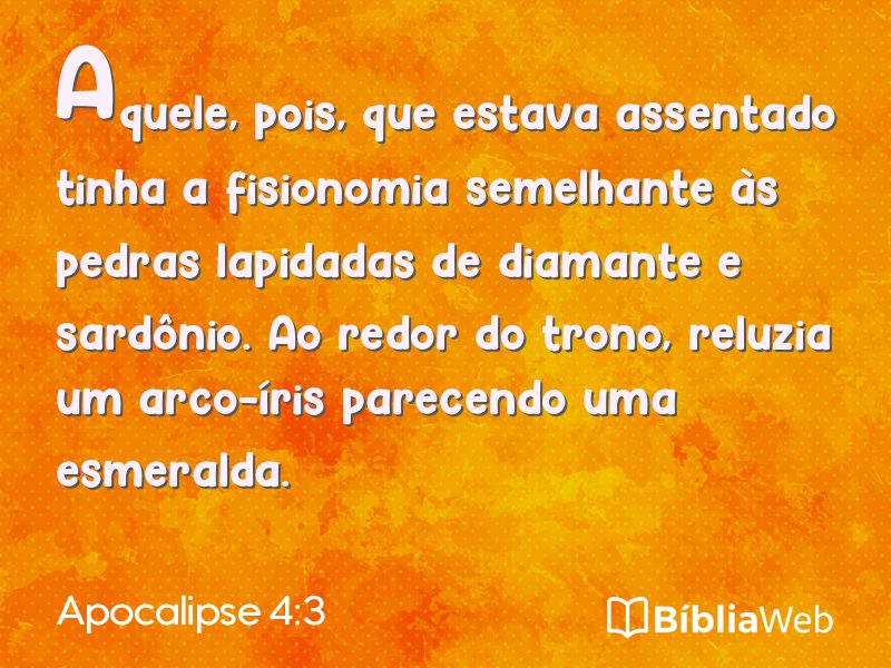Apocalipse 4:3 em imagem para compartilhar