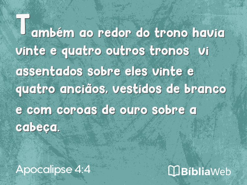 Apocalipse 4:4 em imagem para compartilhar