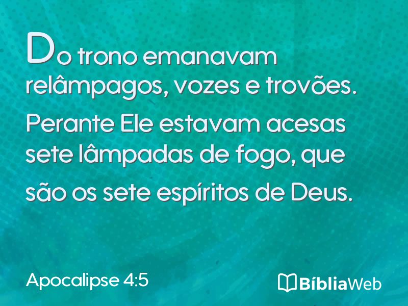 Apocalipse 4:5 em imagem para compartilhar
