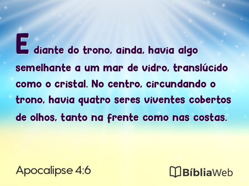 Apocalipse 4:6 em imagem para compartilhar