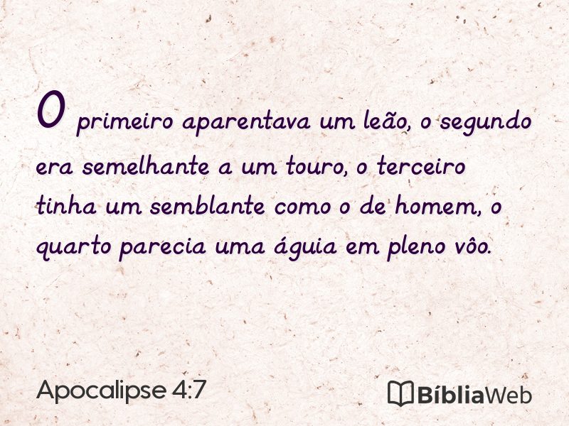 Apocalipse 4:7 em imagem para compartilhar