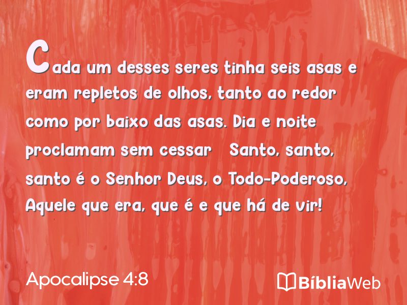 Apocalipse 4:8 em imagem para compartilhar