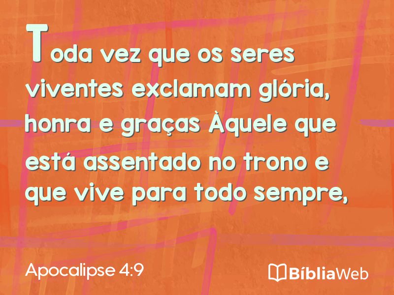 Apocalipse 4:9 em imagem para compartilhar