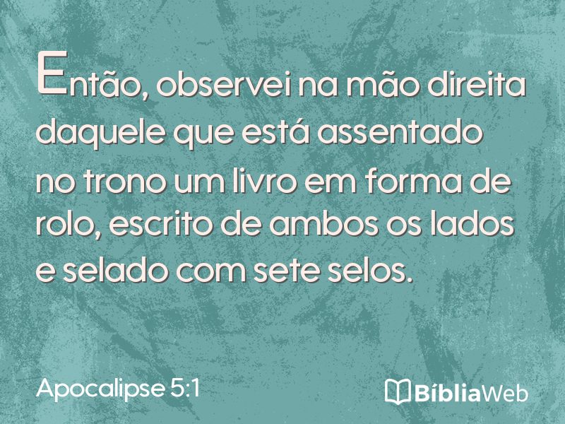 Apocalipse 5:1 em imagem para compartilhar
