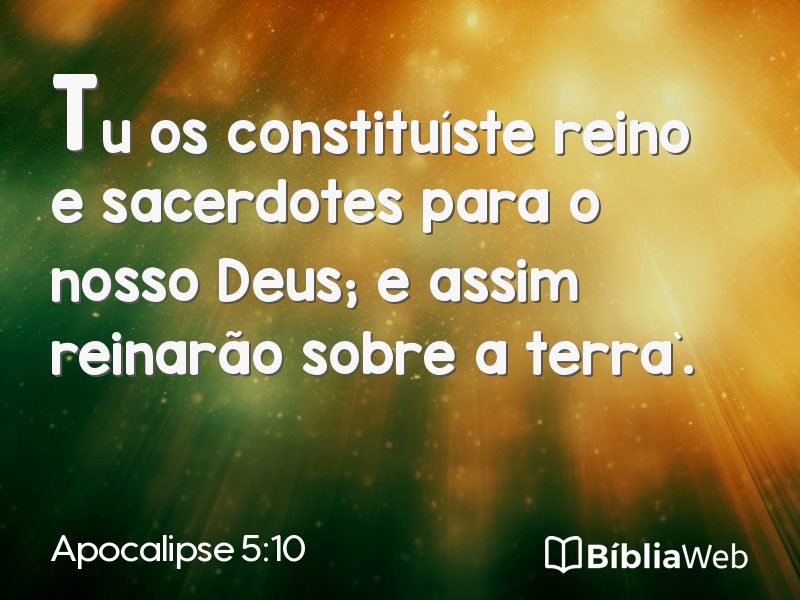 Apocalipse 5:10 em imagem para compartilhar