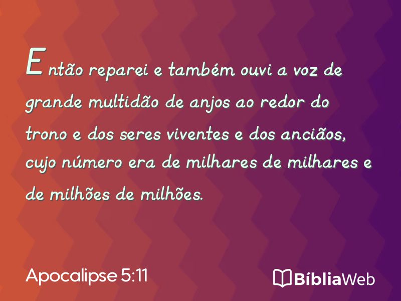 Apocalipse 5:11 em imagem para compartilhar