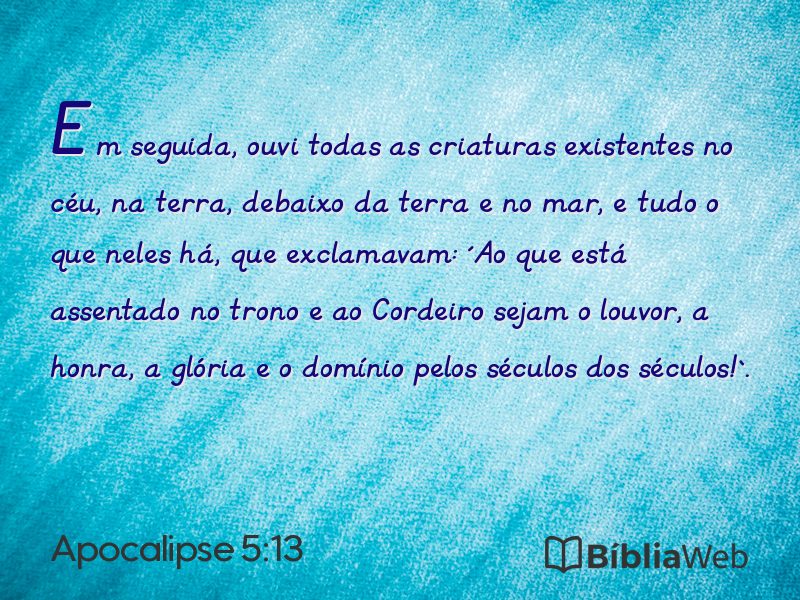 Apocalipse 5:13 em imagem para compartilhar
