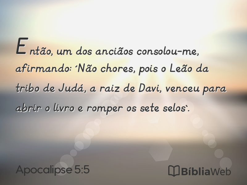 Apocalipse 5:5 em imagem para compartilhar
