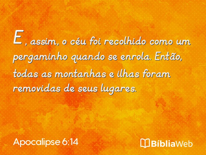 Apocalipse 6:14 em imagem para compartilhar