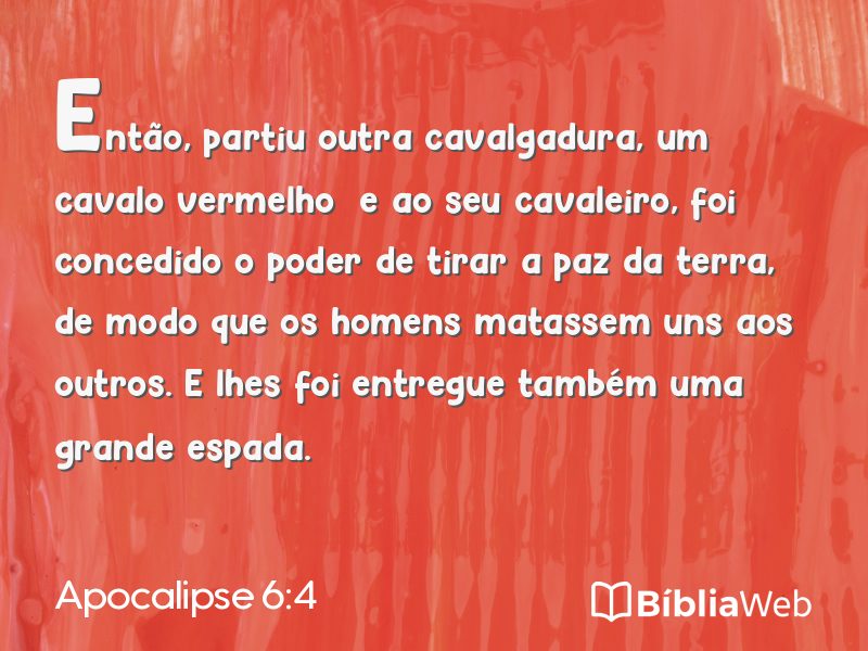 Apocalipse 6:4 em imagem para compartilhar