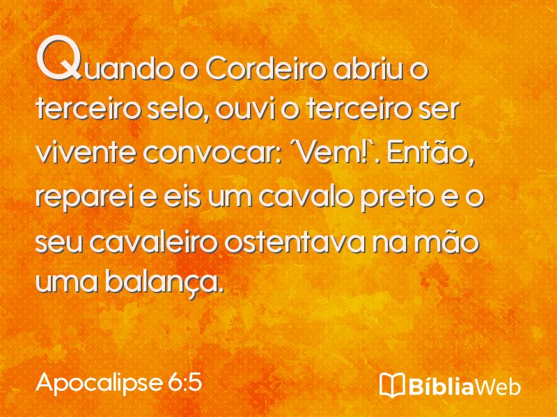 Apocalipse 6:5 em imagem para compartilhar