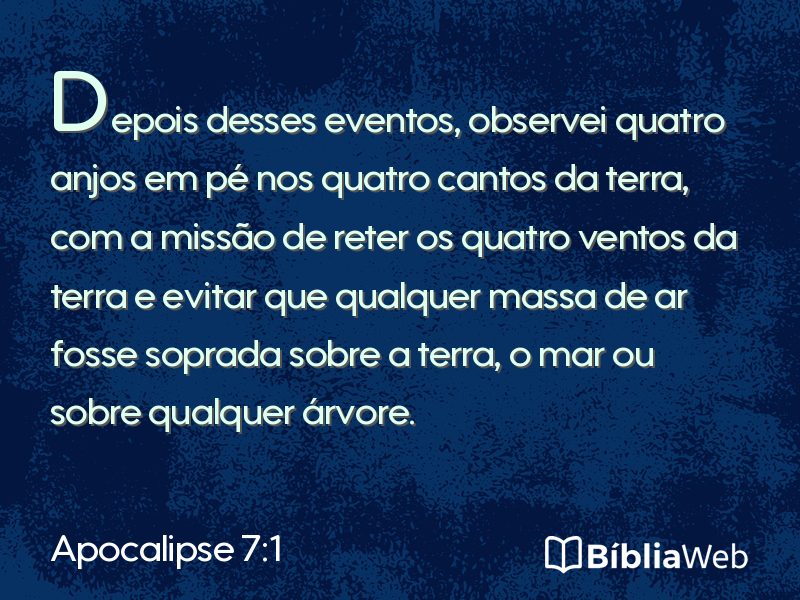 Apocalipse 7:1 em imagem para compartilhar