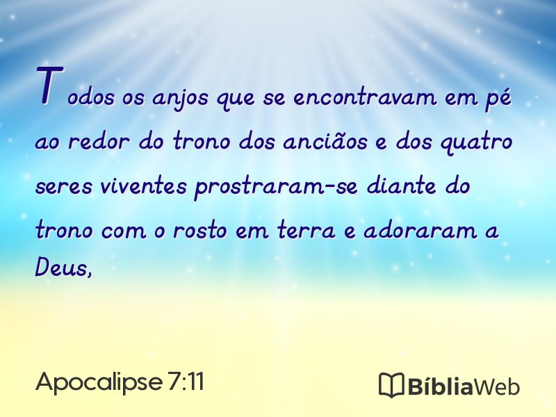 Apocalipse 7:11 em imagem para compartilhar