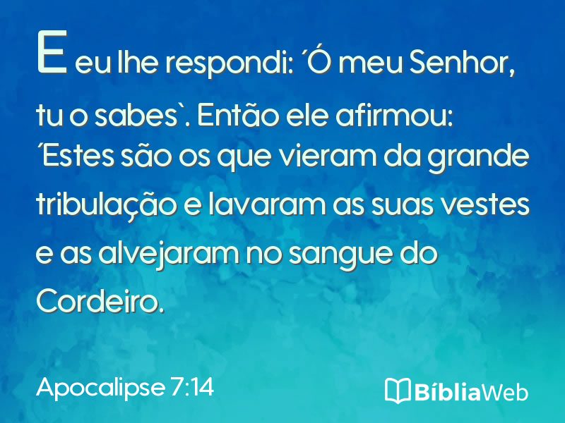Apocalipse 7:14 em imagem para compartilhar