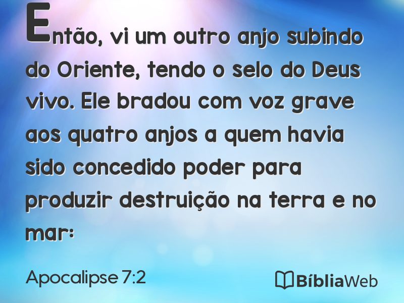 Apocalipse 7:2 em imagem para compartilhar