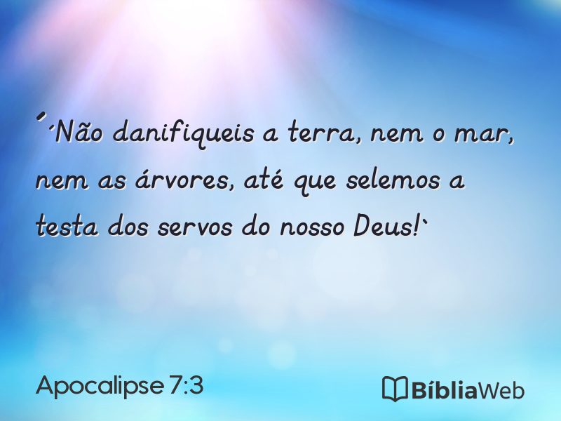 Apocalipse 7:3 em imagem para compartilhar