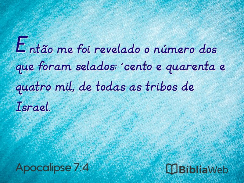 Apocalipse 7:4 em imagem para compartilhar