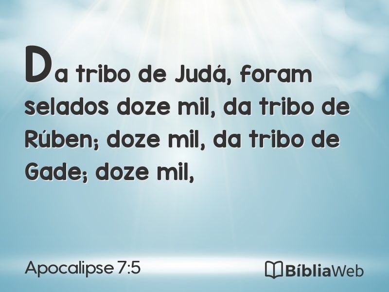 Apocalipse 7:5 em imagem para compartilhar