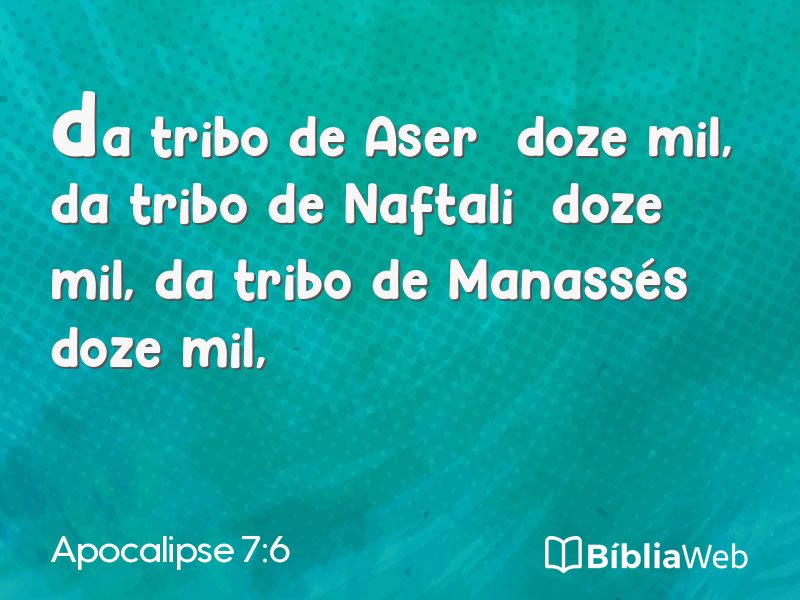 Apocalipse 7:6 em imagem para compartilhar
