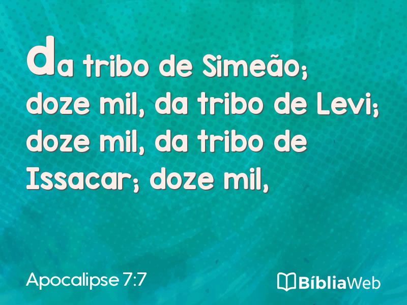 Apocalipse 7:7 em imagem para compartilhar