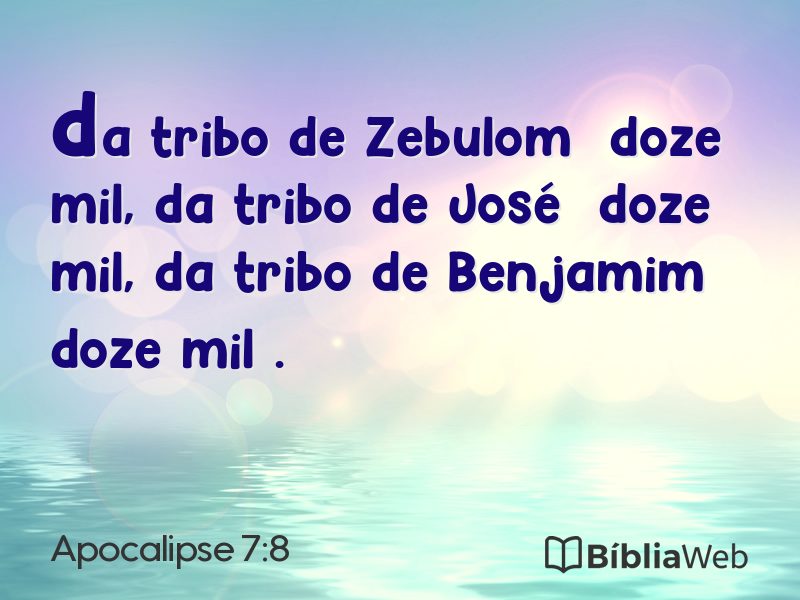 Apocalipse 7:8 em imagem para compartilhar